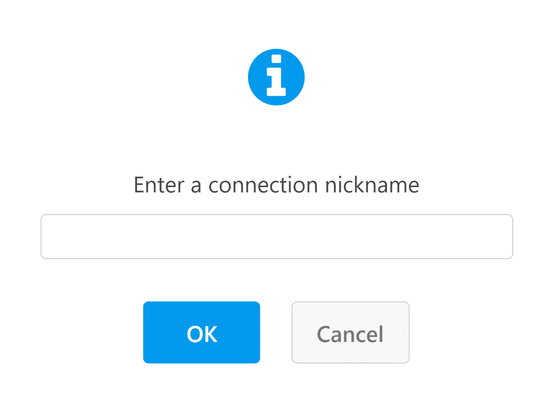 Enter mailerlite connection nickname