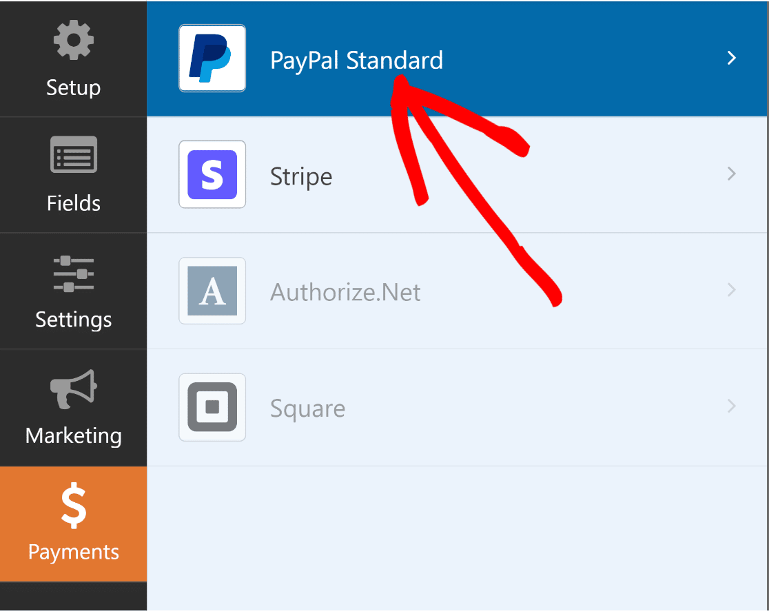 PayPayl standard settings