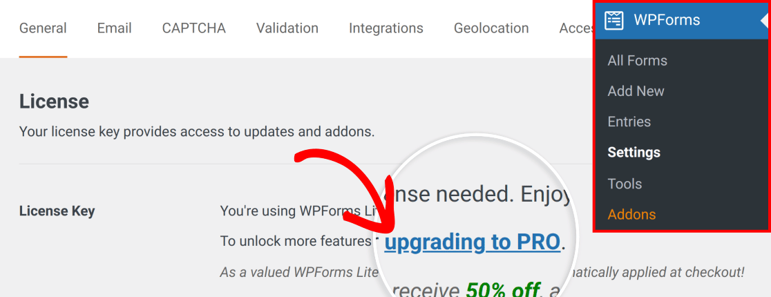 Upgrading from WPForms Lite