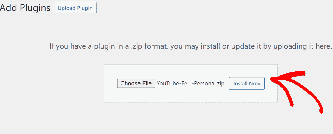 Install Zip File Feeds For YouTube