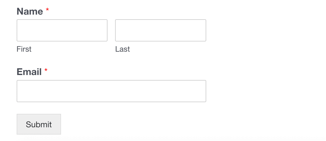 Newsletter signup form template preview