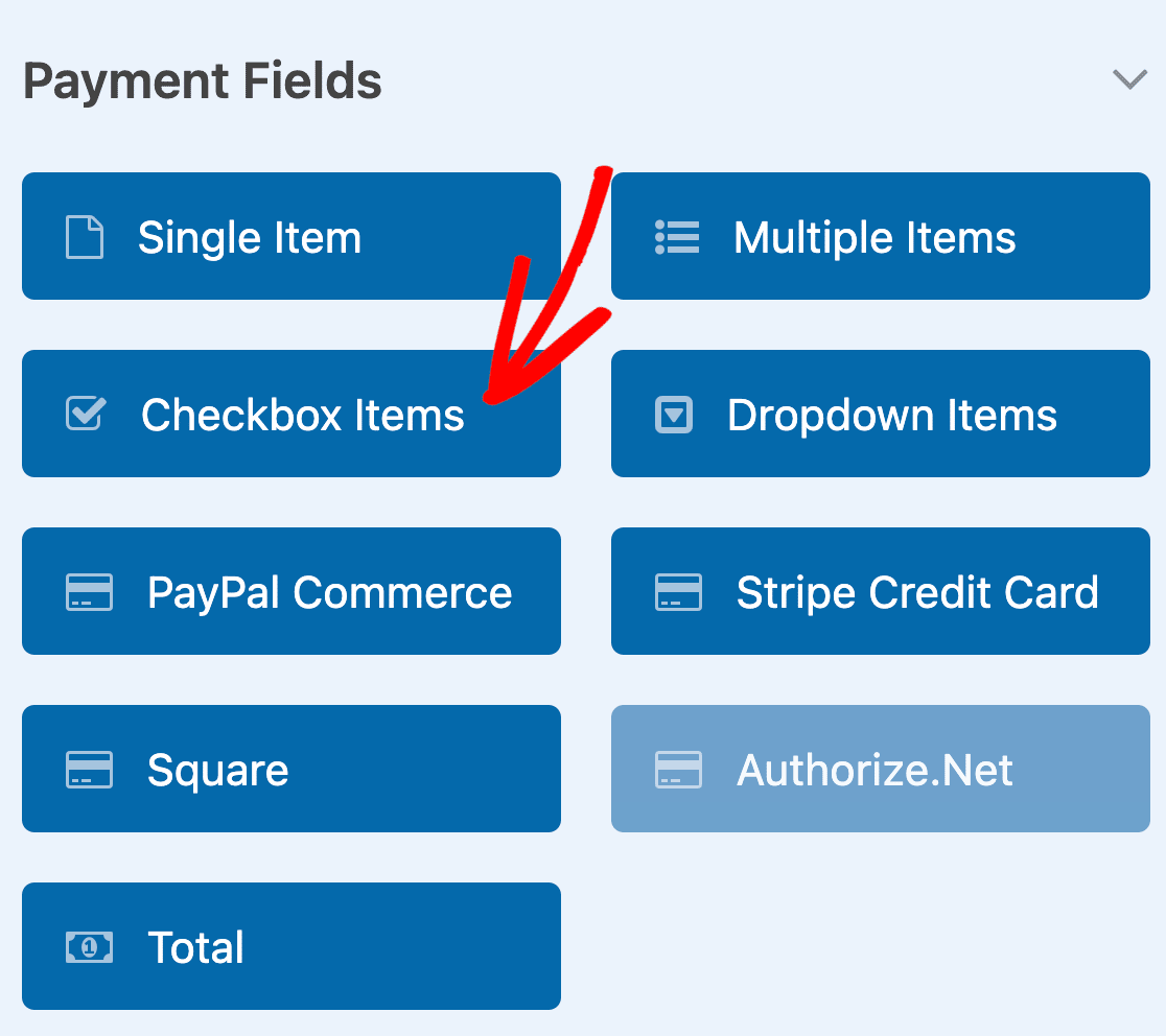 Adding a Checkbox Items field to your form