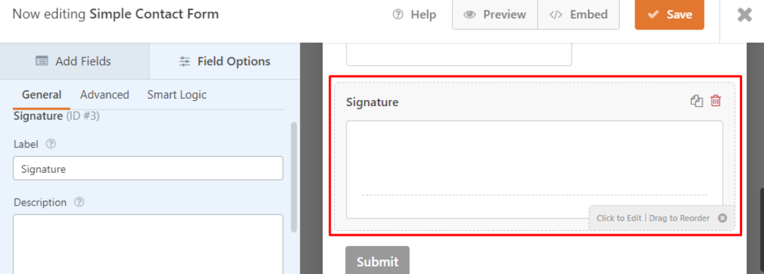 create pdf form signature field