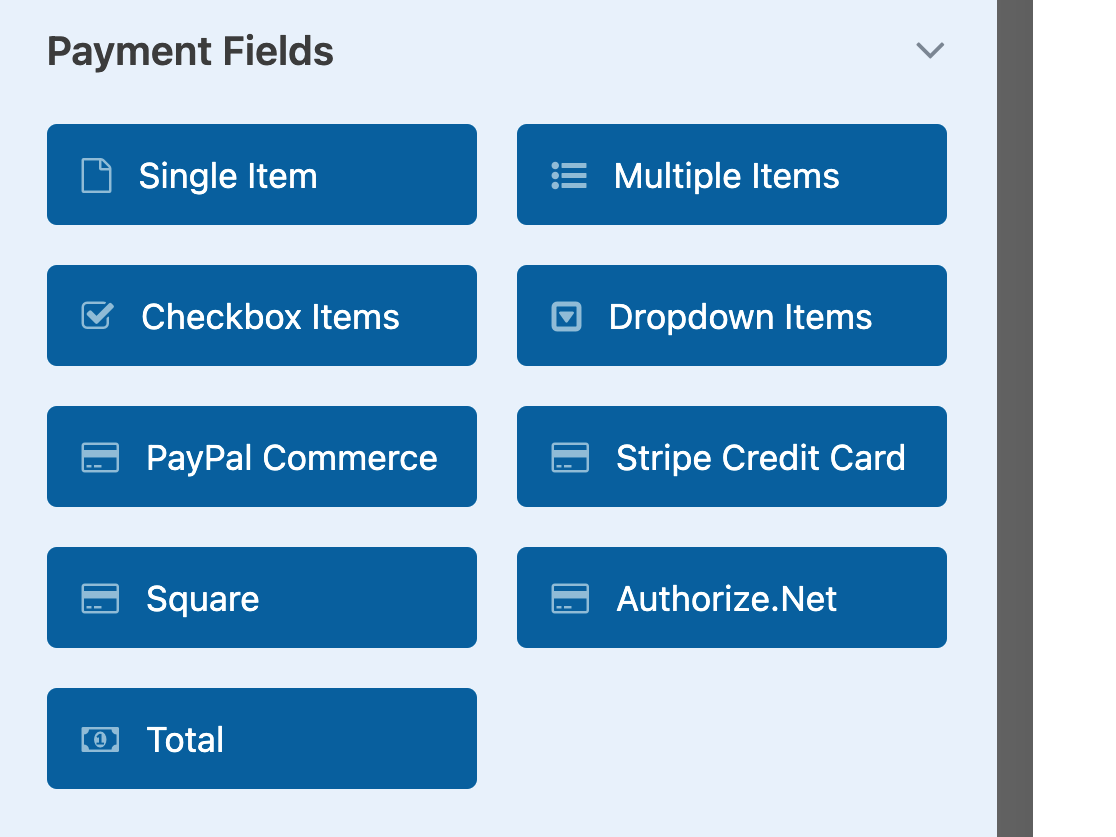 Adding a credit card field to a form
