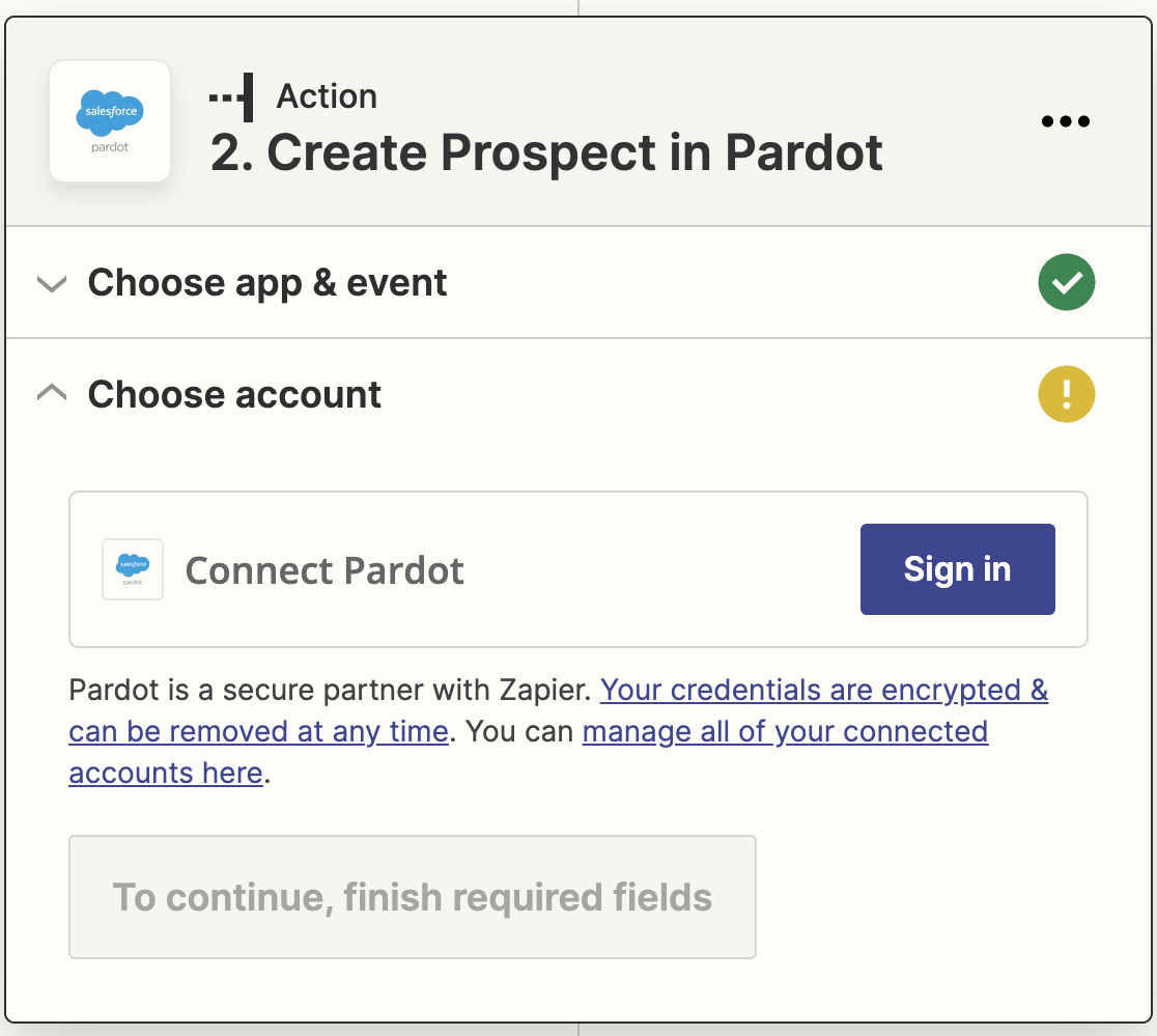 Connecting Zapier to Pardot