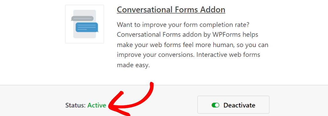 Activate Conversational Forms Addon