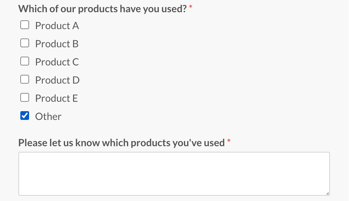 Conditional logic options on a checkbox field