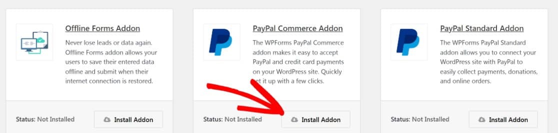 Installing the PayPal commerce addon