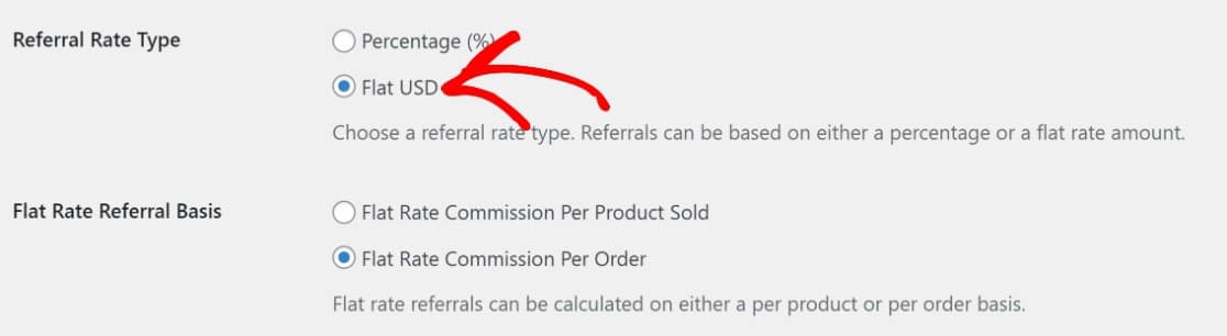 Referral rate type