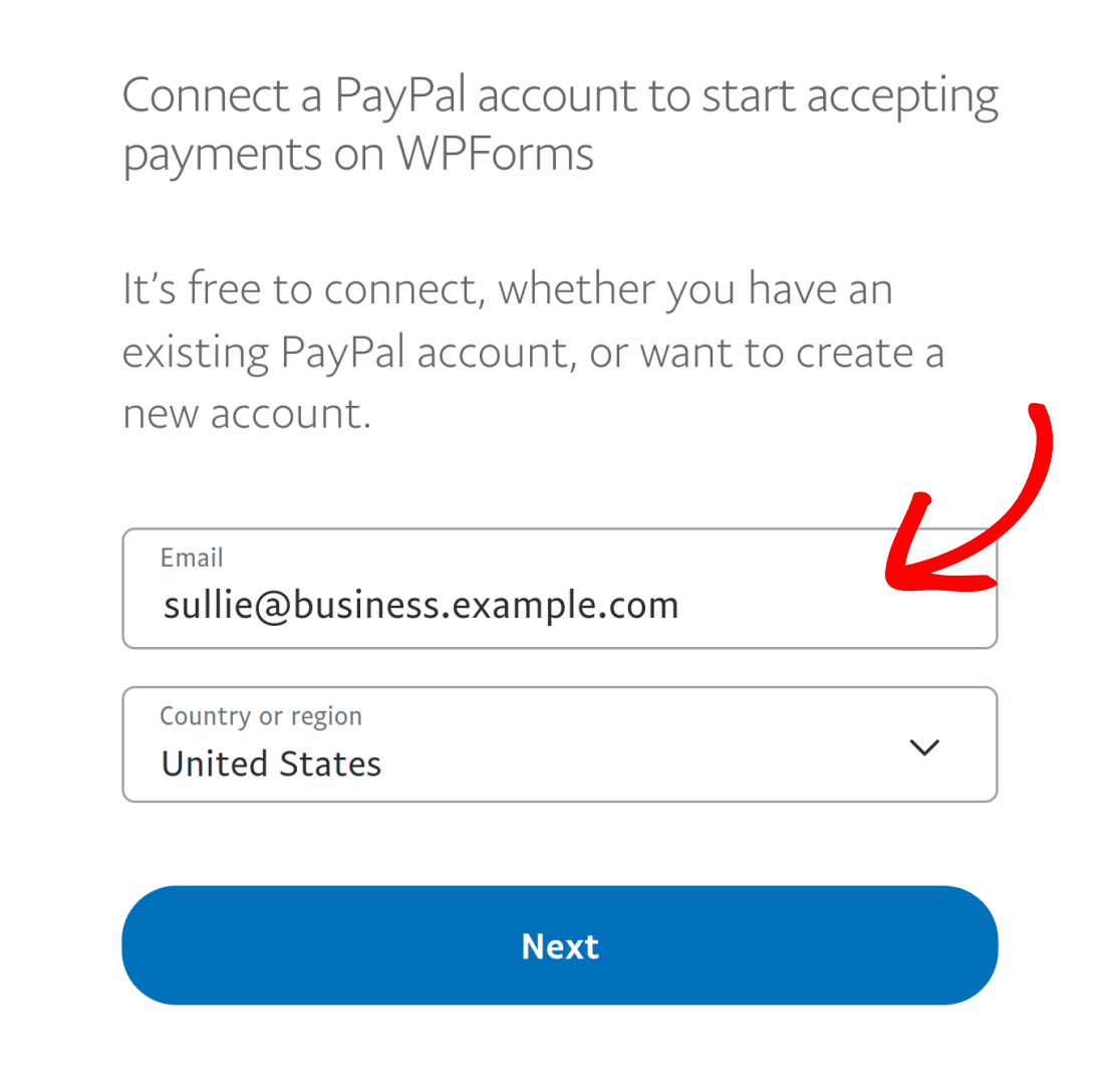 Enter your PayPal email