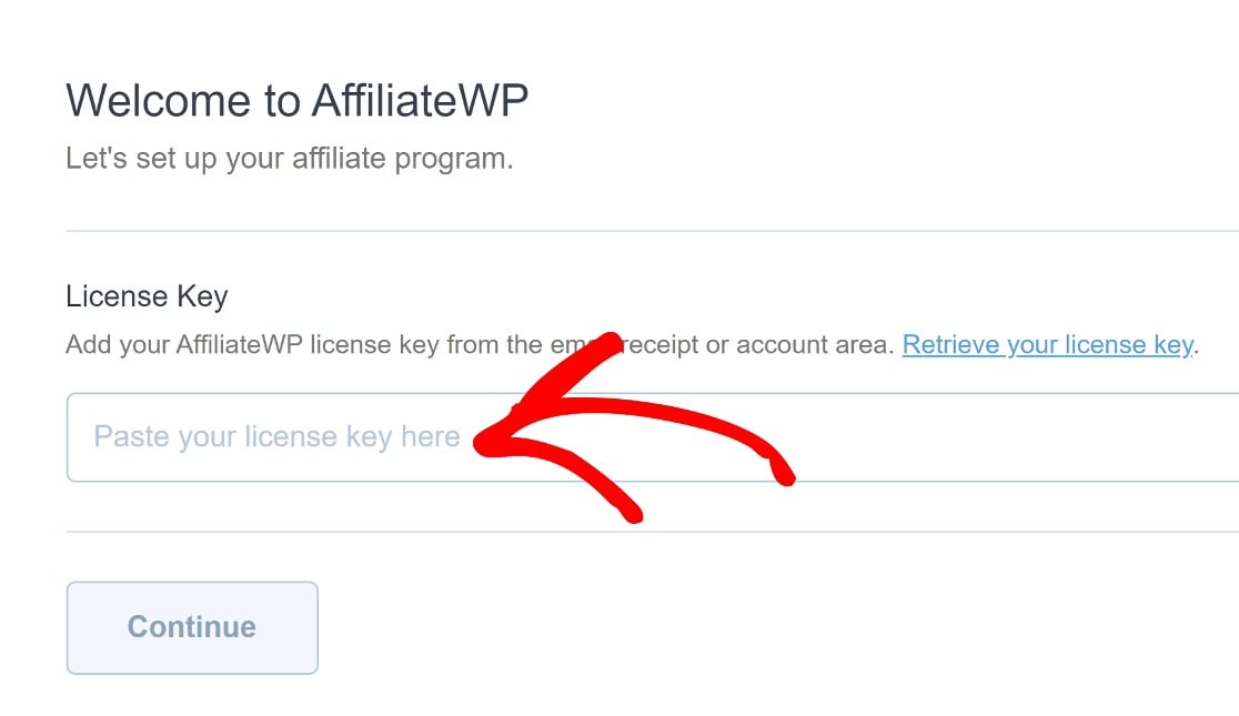 affiliatewp license key field
