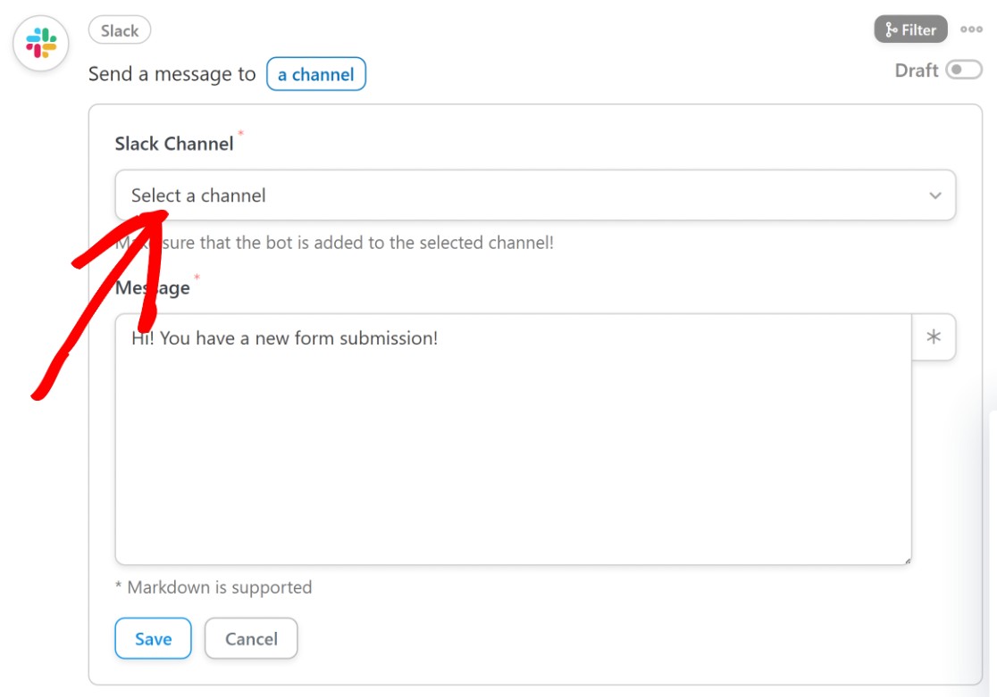 automation send channel