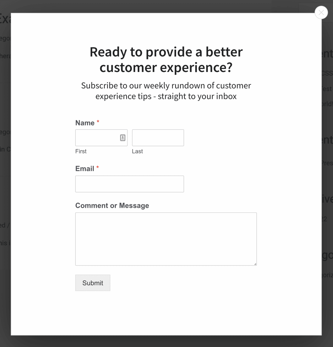 Previewing the form