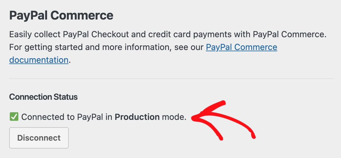 Checking the connection status in WPForms