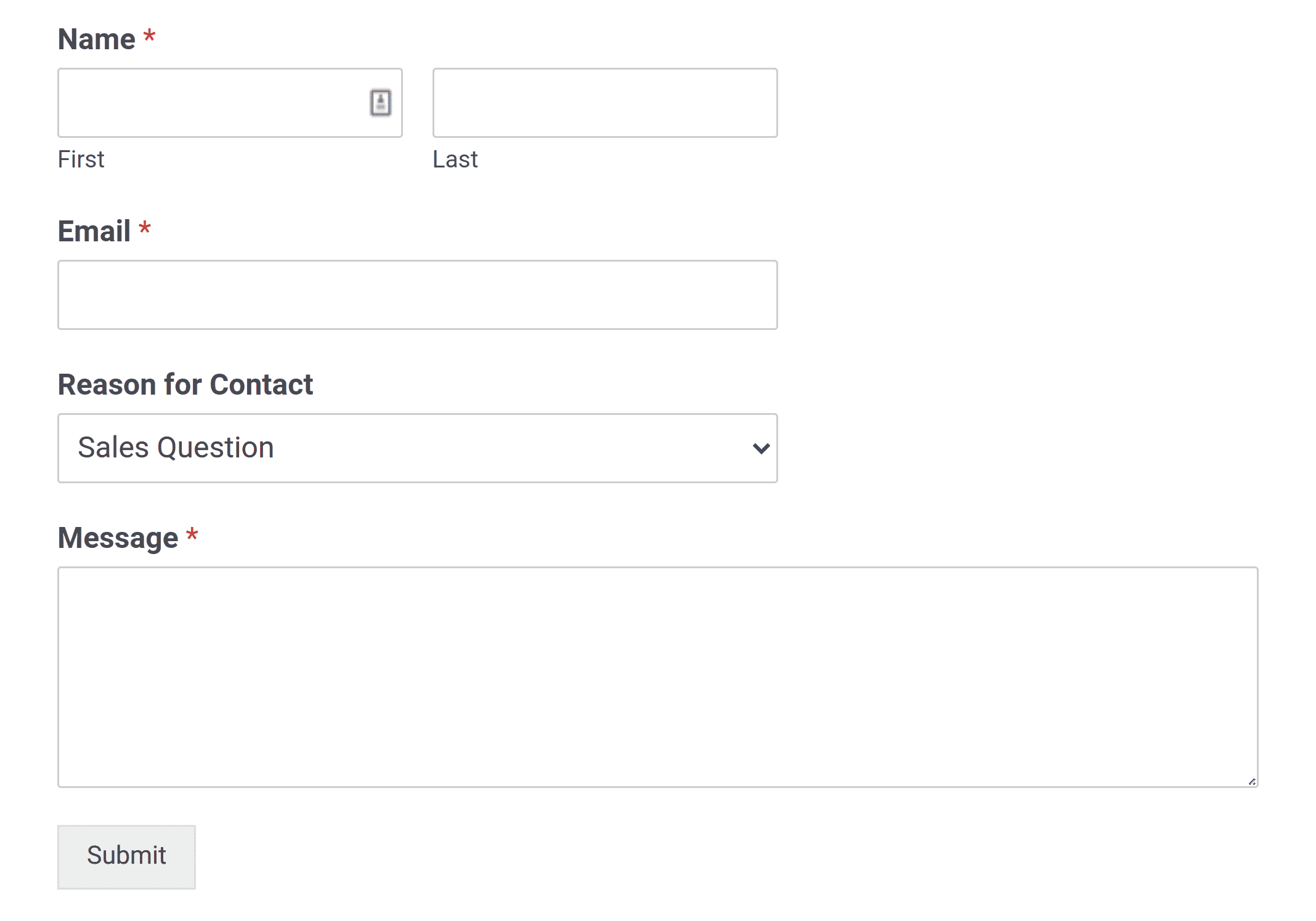 Adding some data to a form to test a Salesforce connection