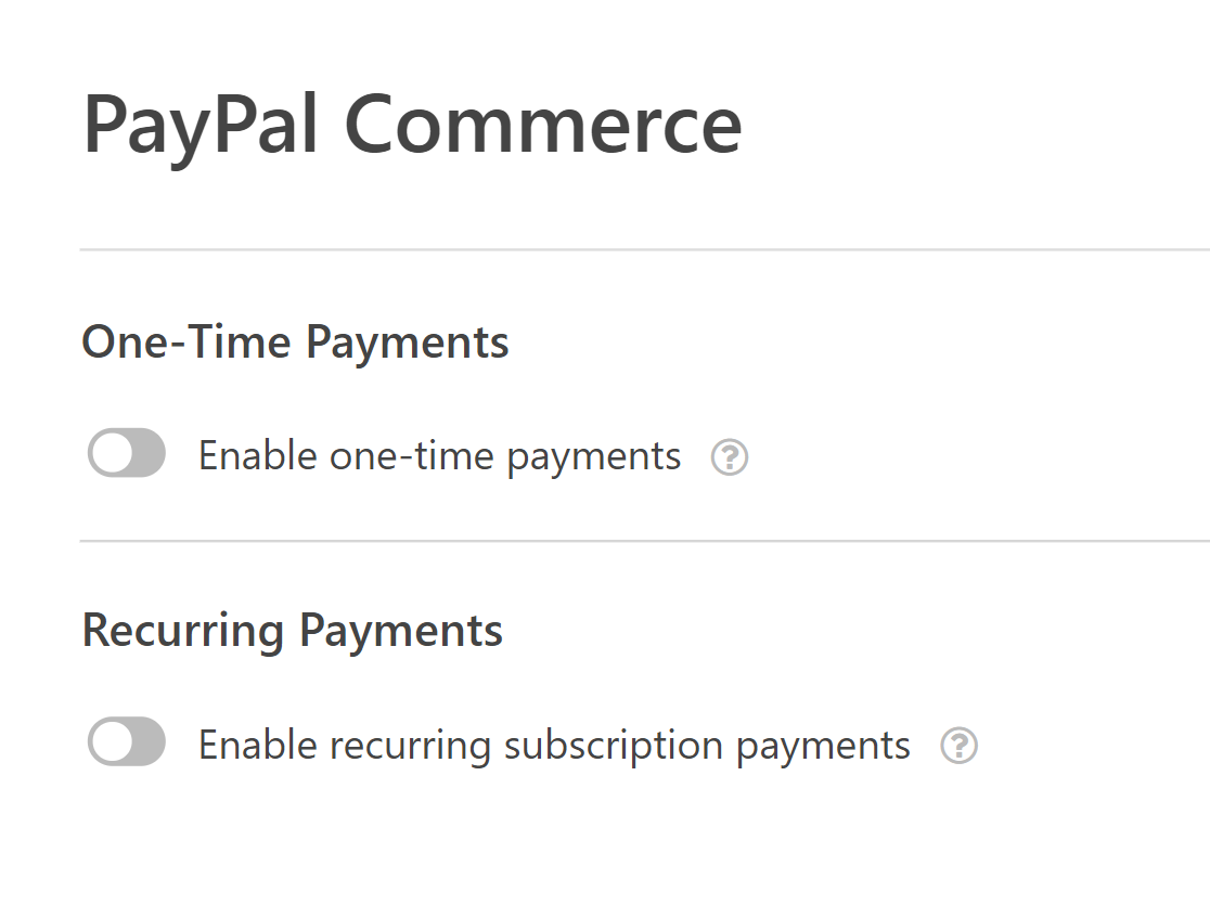 types of payments PayPal Commerce