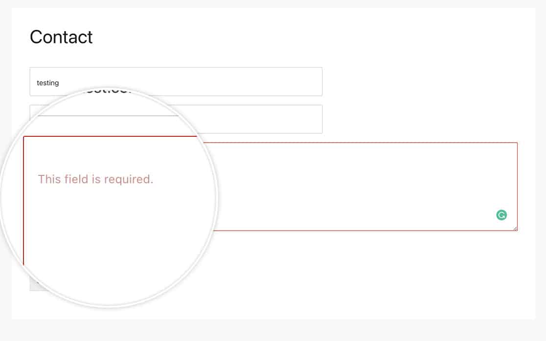 floating labels with field validation error