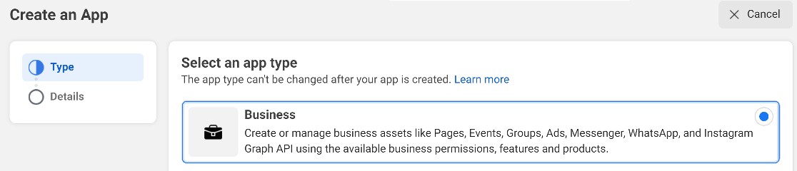 Business app type