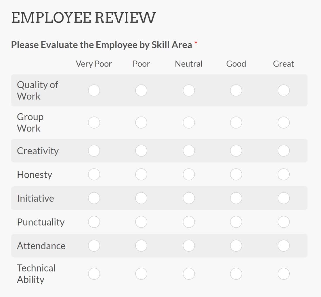 employee review