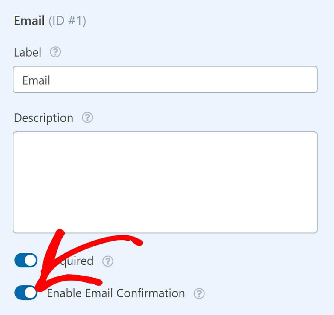 enable email confirmation