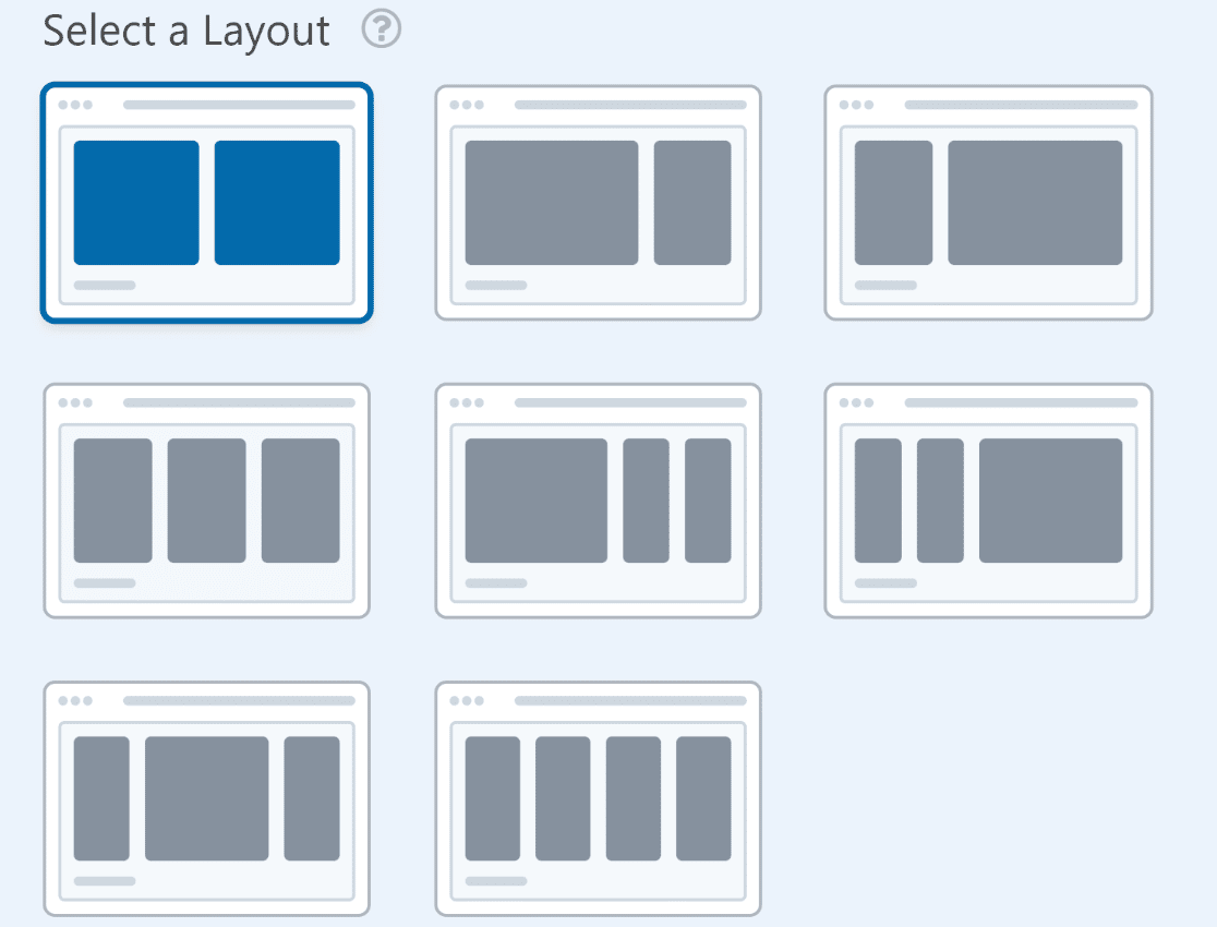 form layout presets