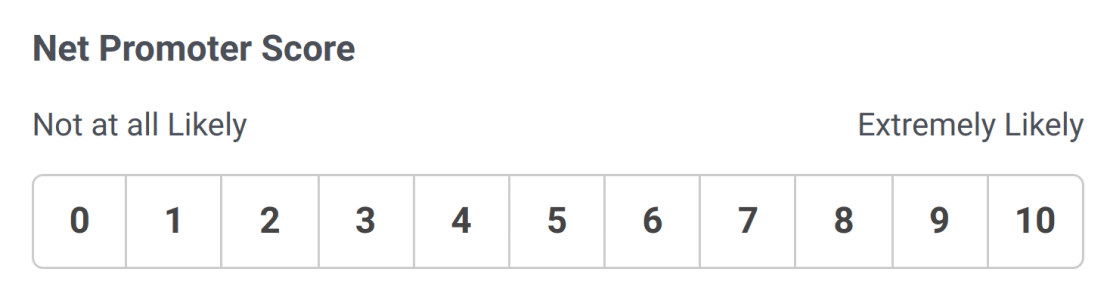 A Net Promoter Score field