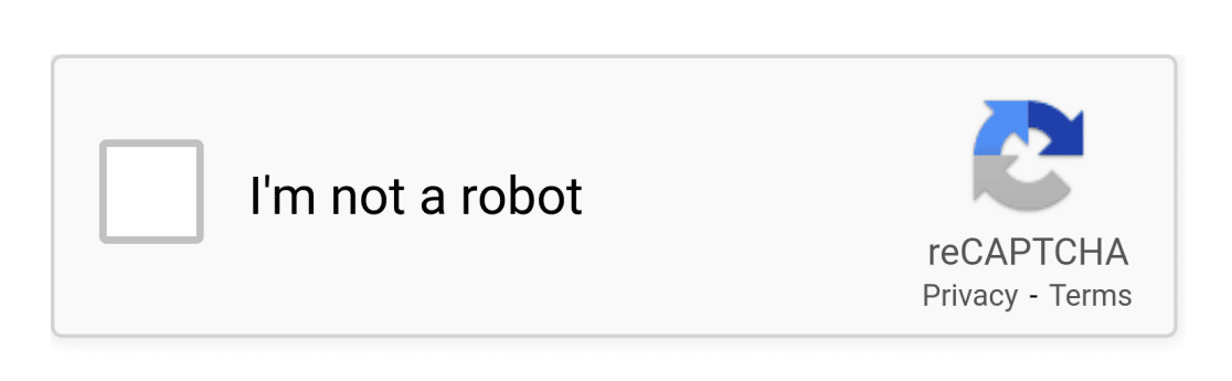 Checking the reCAPTCHA box