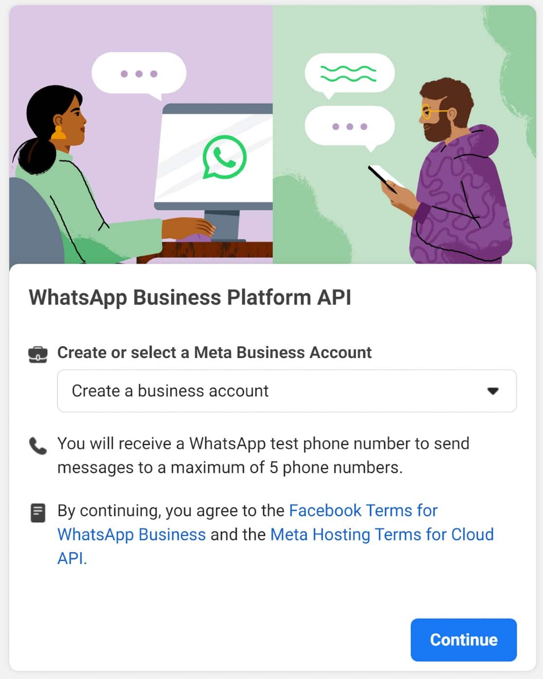 WhatsApp Business Platform API setup