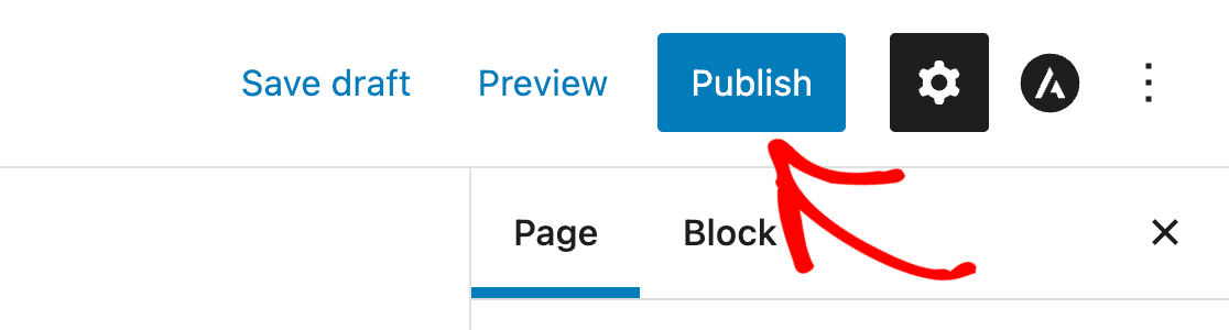 Publish your page when you're finished