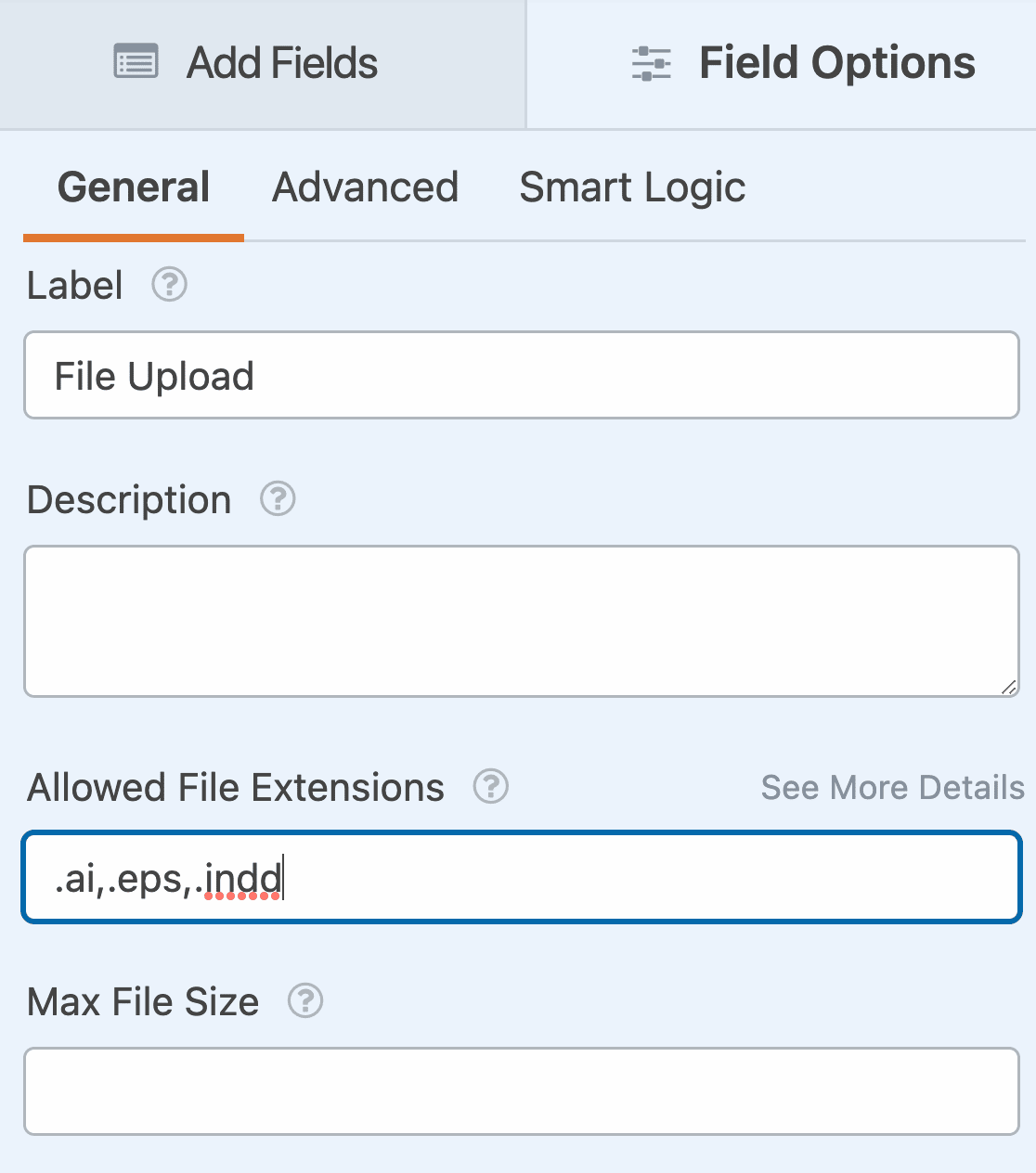 Allowing Adobe Illustrator files in a File Upload field