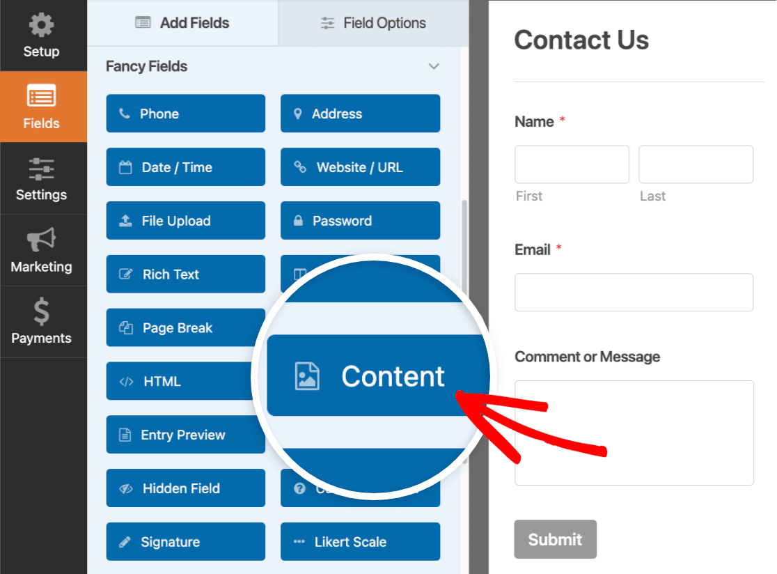 click-content-field-to-add-to-form