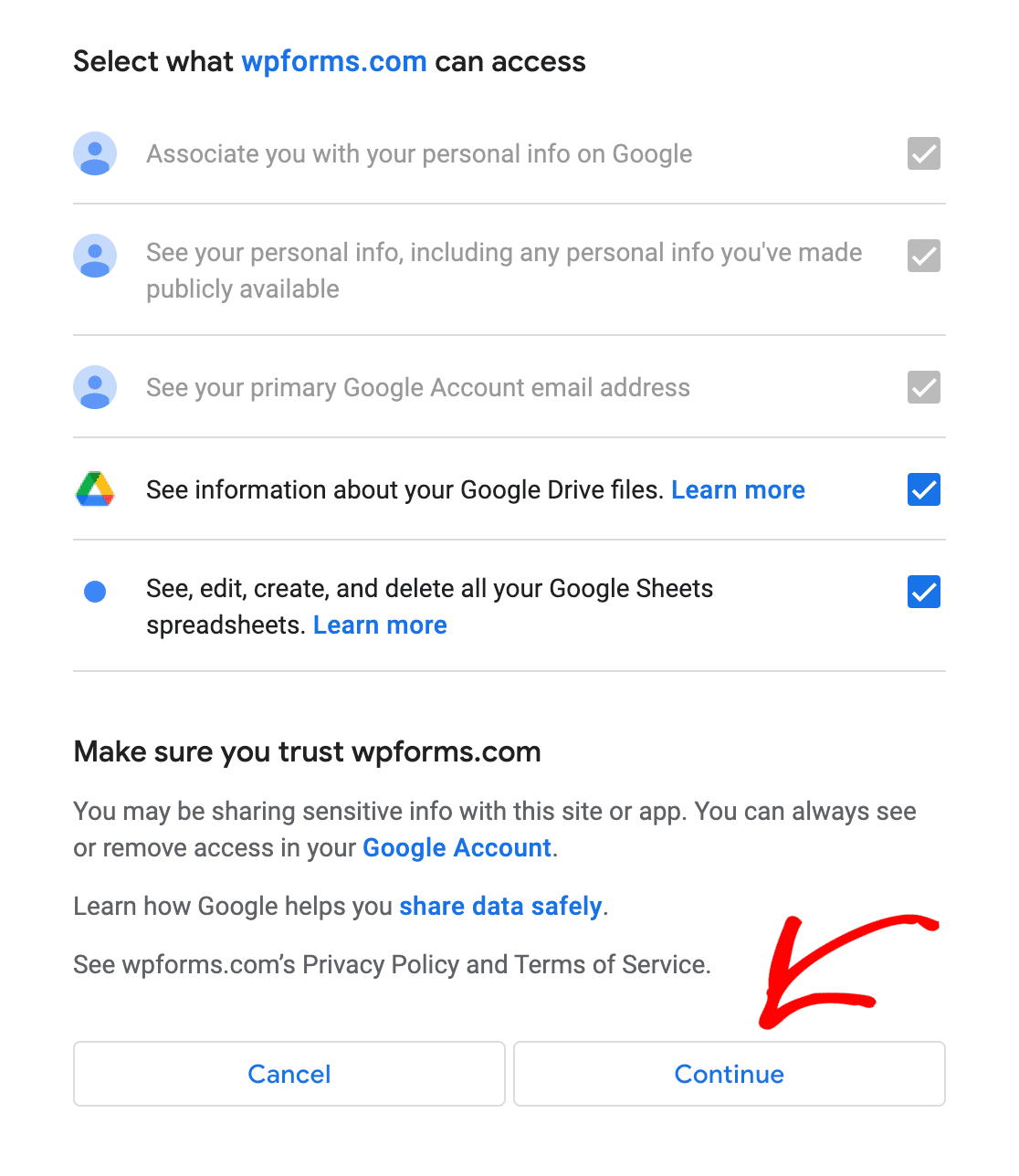 click-continue-button-google-access