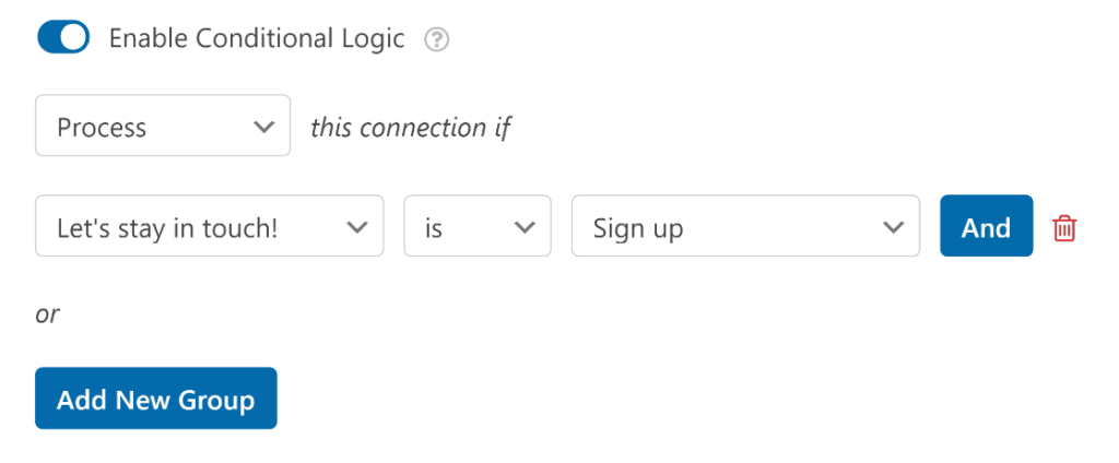 conditional logic for getresponse checkbox - WPForms getresponseのチェックボックスに対する条件分岐ロジック