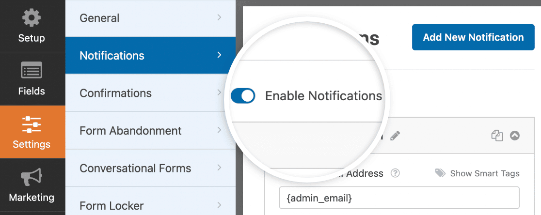 Enable Email Notification