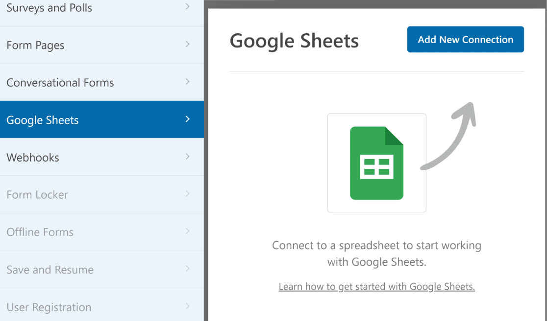 google sheets addon settings