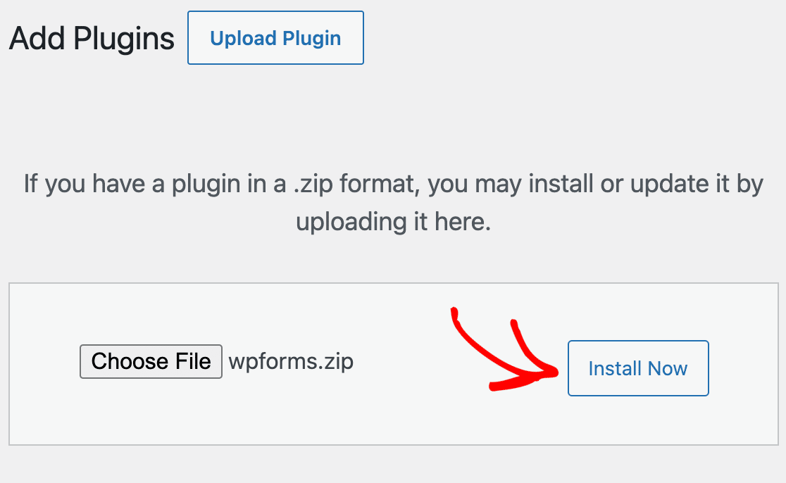 Installing WPForms