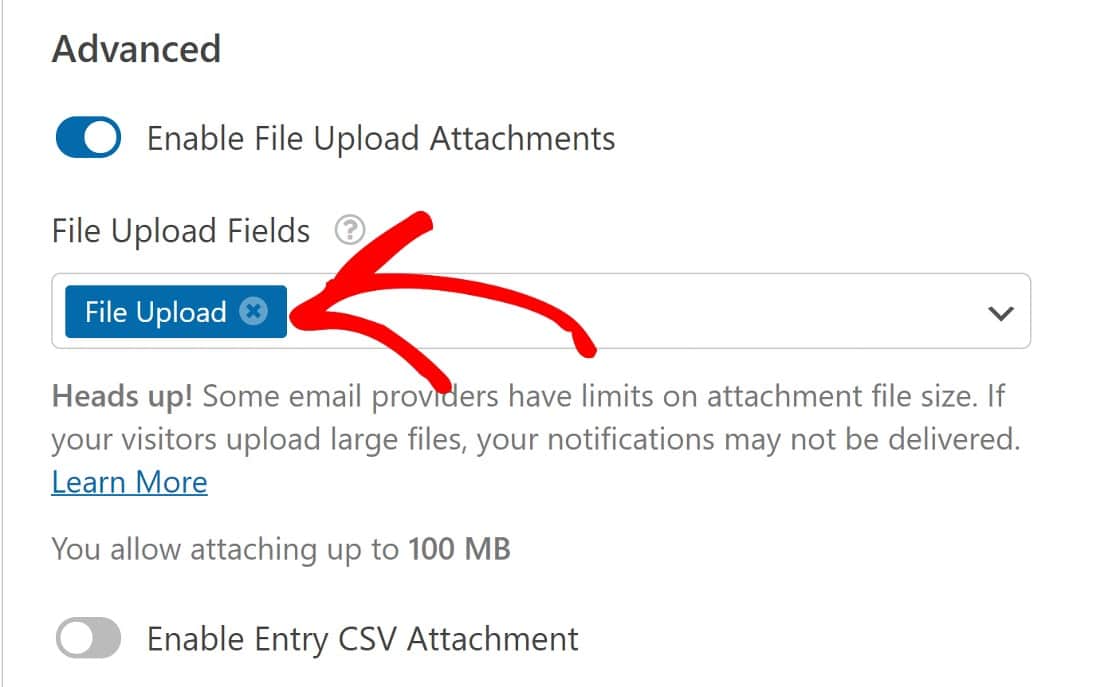 choose file upload field