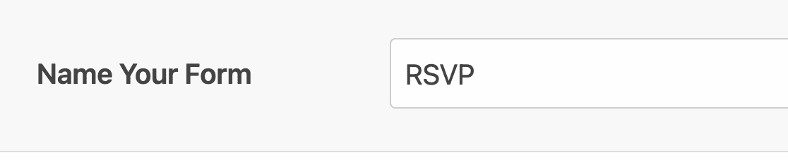 Naming your RSVP form