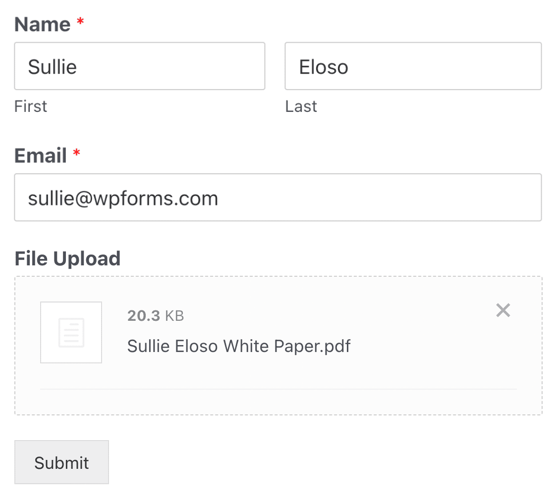 File Upload Field Preview