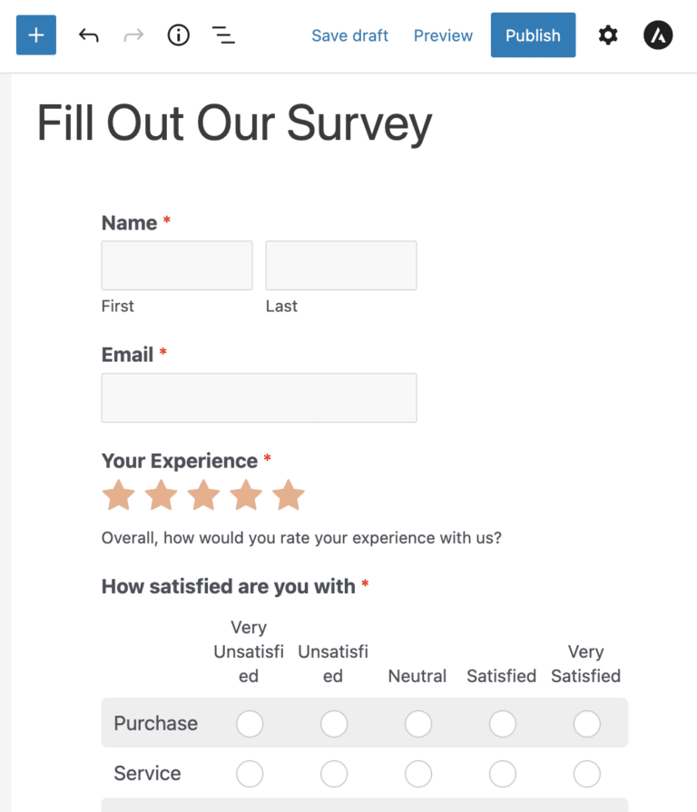 How to Build a Survey Form in WordPress with WPForms