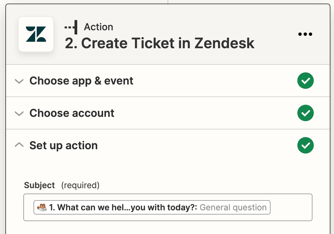 Creating a Zendesk ticket template from your support ticket form in Zapier