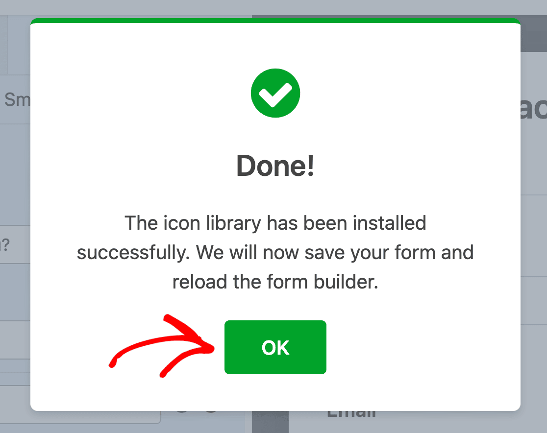 click-ok-icon-library-installed-successfully