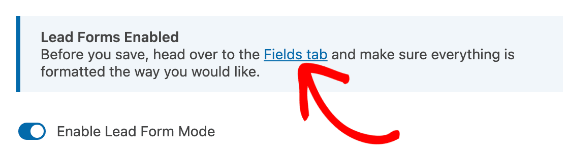 Select fields tab