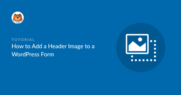 How to add a header image to a WordPress form