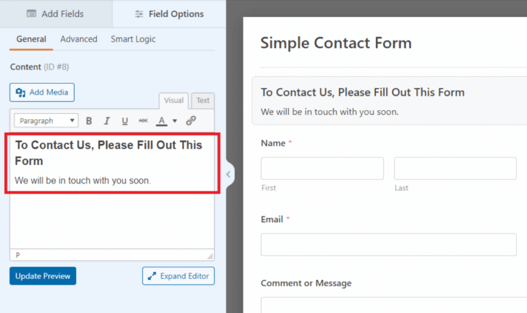 How to Add Instructional Text to a Form (4 Ways)
