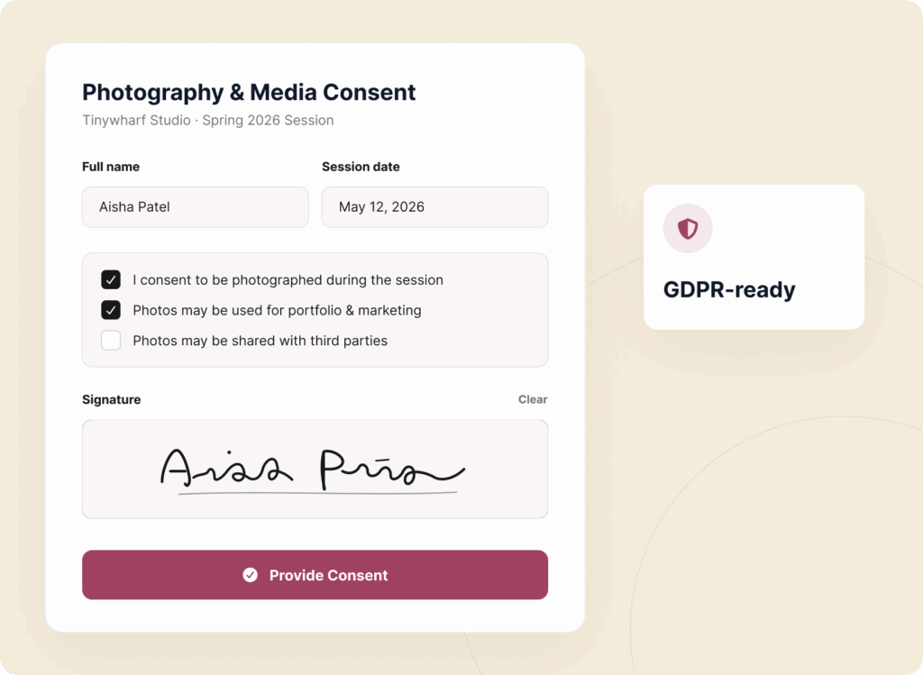 Consent Form with Signature Example