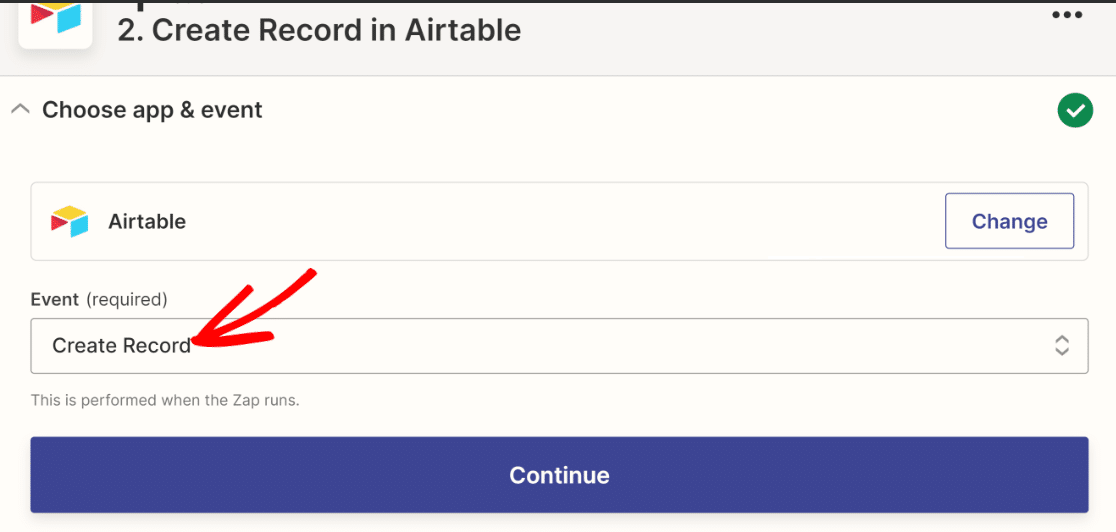 Create record