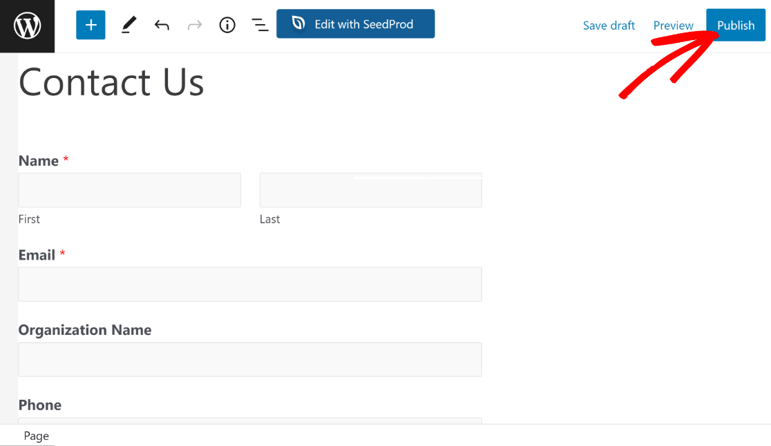 Publish the Airtable form