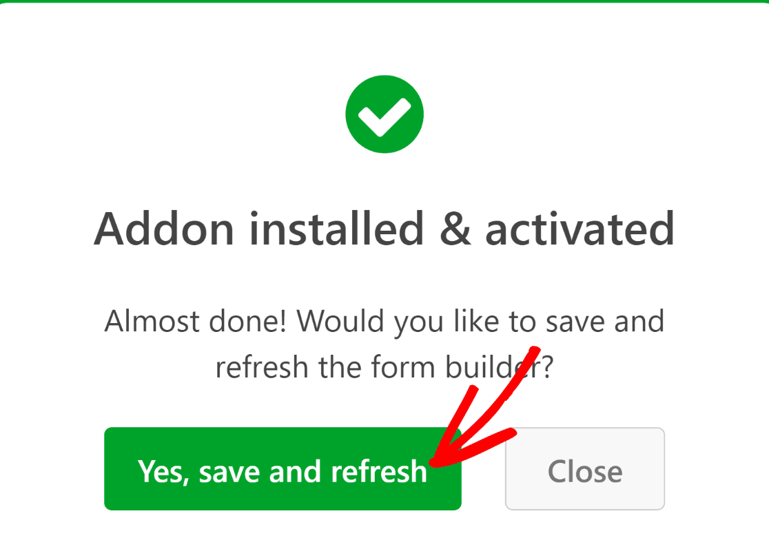 Save and refresh form