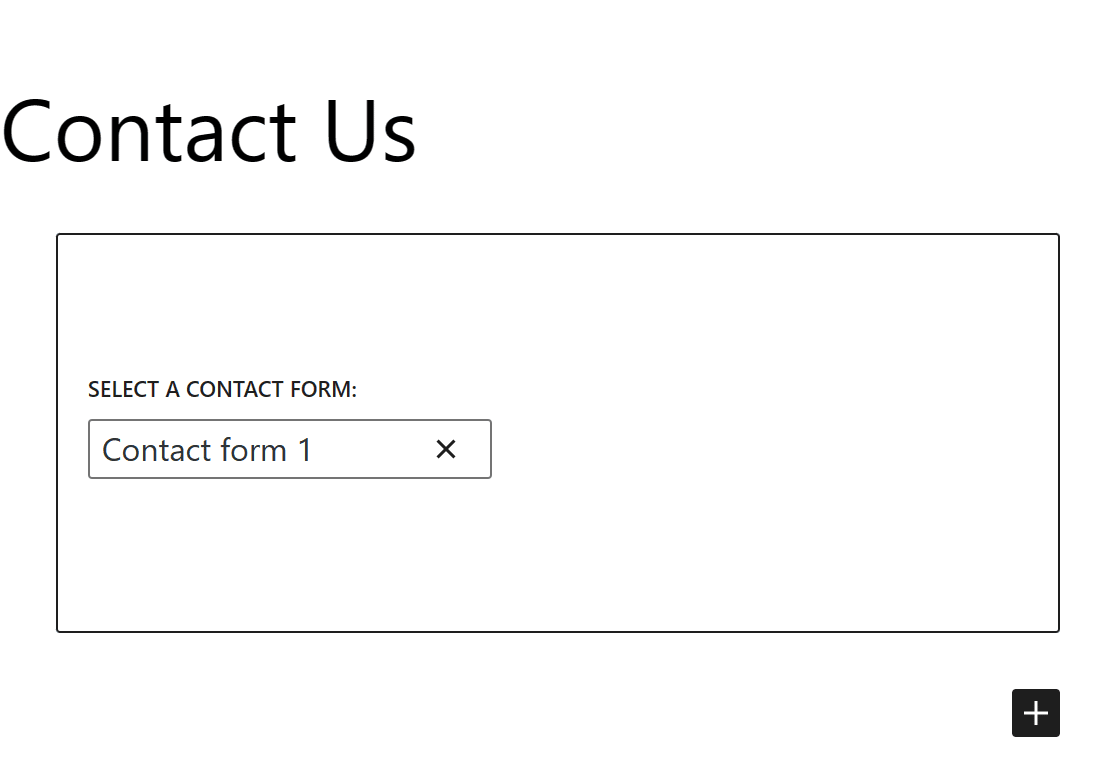 Selecting the content form block